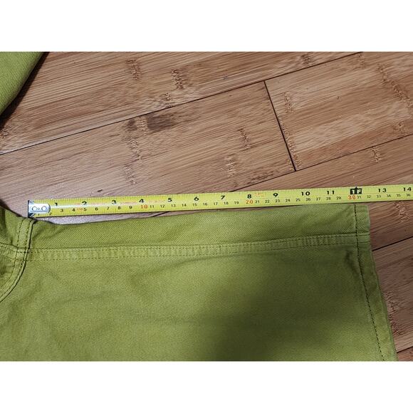 Levis 469 Shorts Mens 36x12 Light Green Loose Red Tab 5 Pocket Jean Denim Casual - Picture 7 of 9